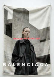 Balenciaga Minimalist Flannel Throw Blanket for Sofa and Wall Decor BA478